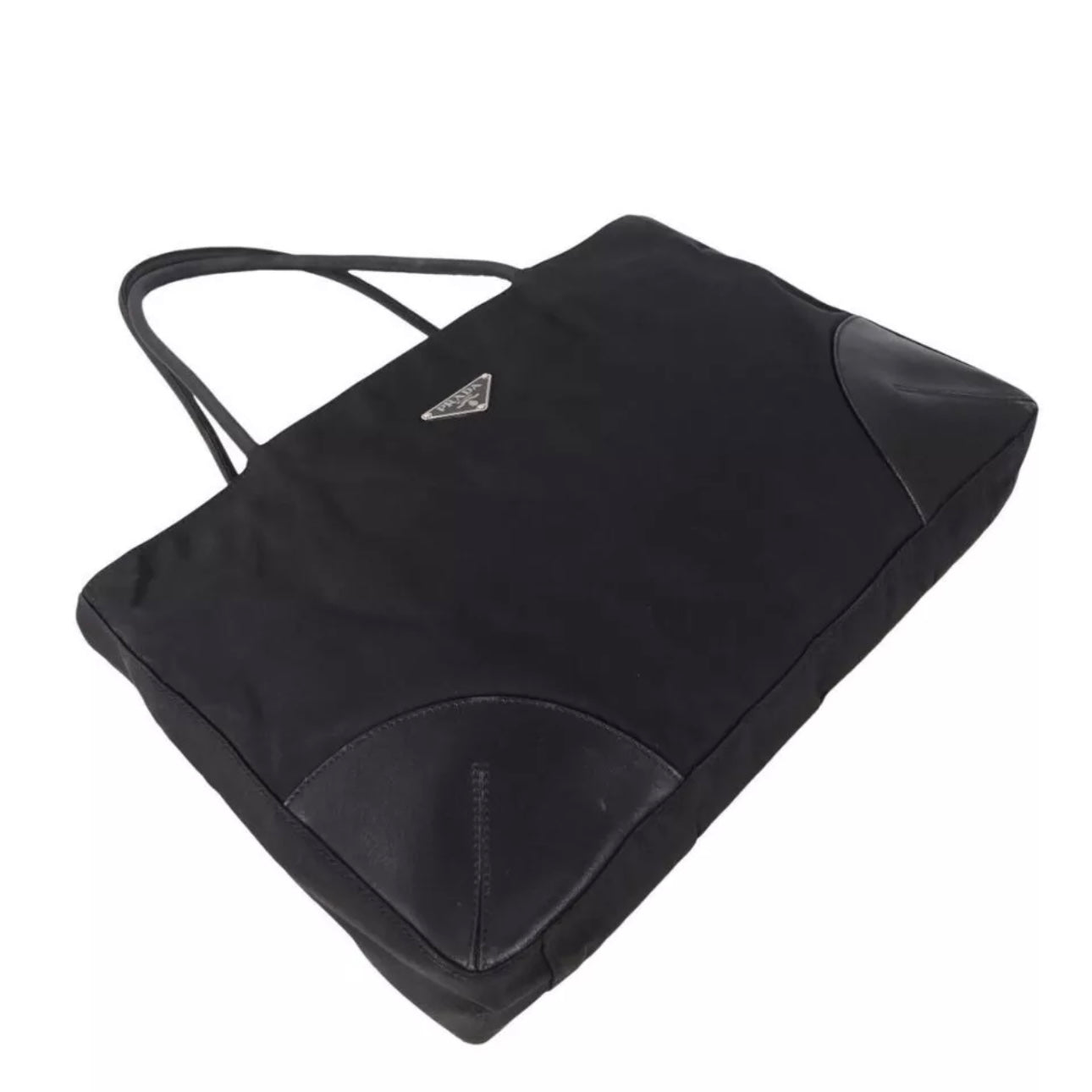 Prada Nylon City Black Shoulder Tote Bag