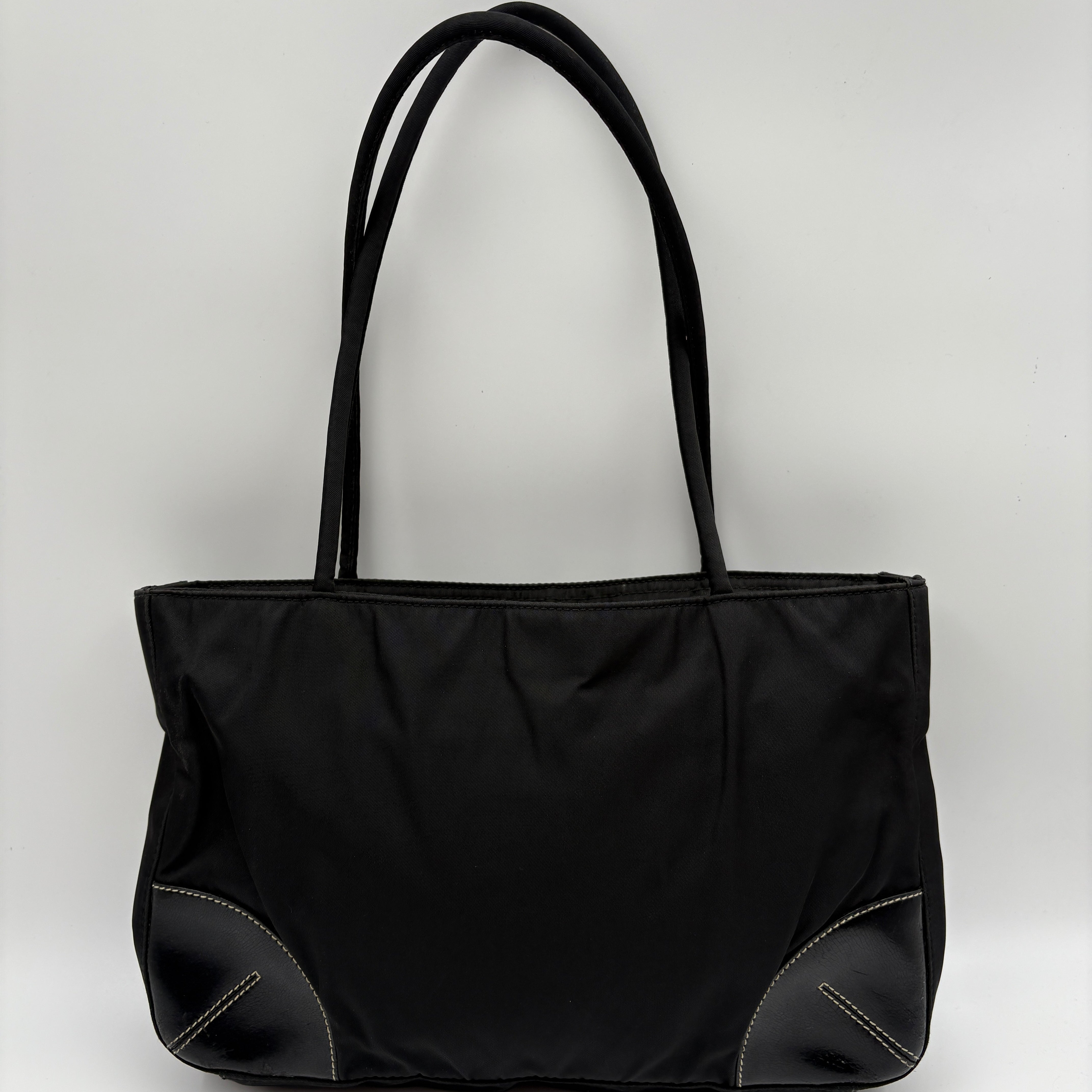 Prada Triangle Tote Shoulder Bag Nylon